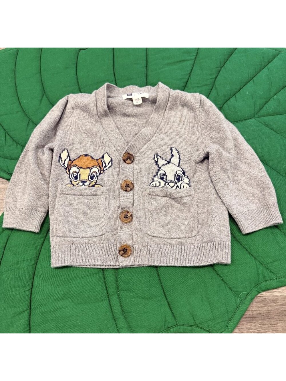 GAP Disney Baby 12-18M Bambi Thumper Knit Cardigan